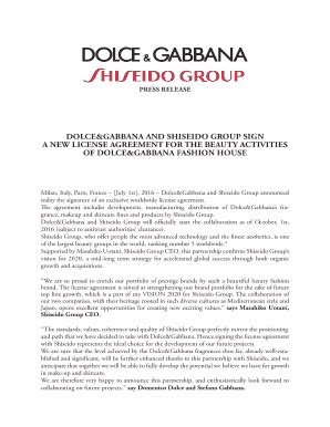 Dolce & Gabbana press copyright